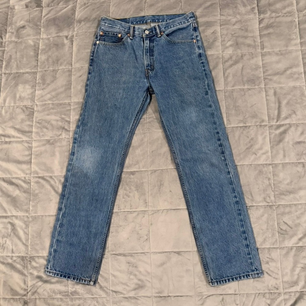 Levi's 505 Regular Fit Jeans Mens 32x32 Blue Straight Leg Denim 00505-4891
